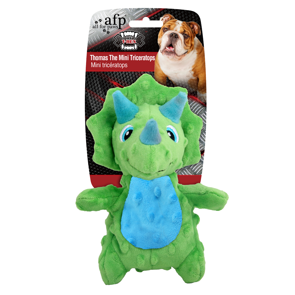 AFP Hundespielzeug, Triceratops, ca. 18 cm, mit Quietscher