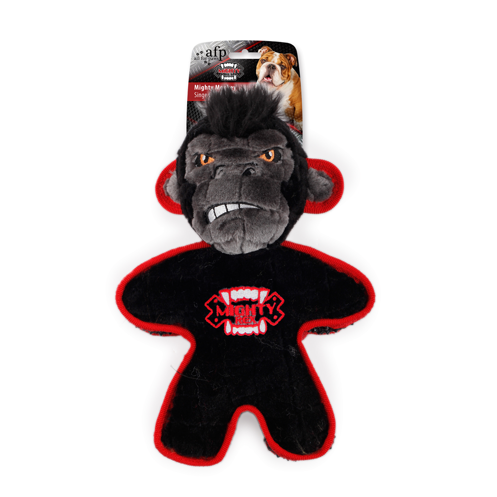 AFP Hundespielzeug Mighty Rex Affe, ca. 24 cm, mit Quietscher