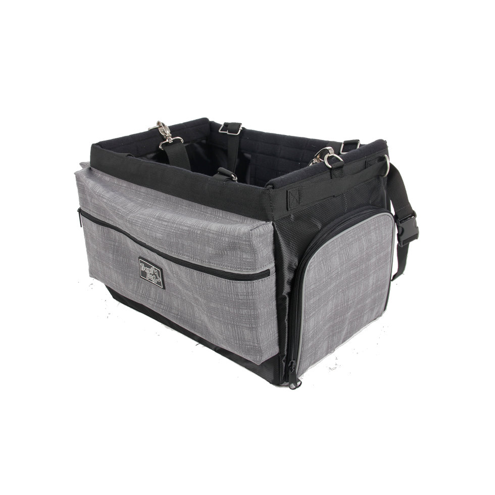 AFP Fahrradkorb für Hunde, Aluminiumrahmen, Quick-Click-Halterung, bis 8 kg