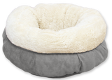 AFP Katzenbett Donut, Lambswool, Grau, 45 x 45 x 25 cm