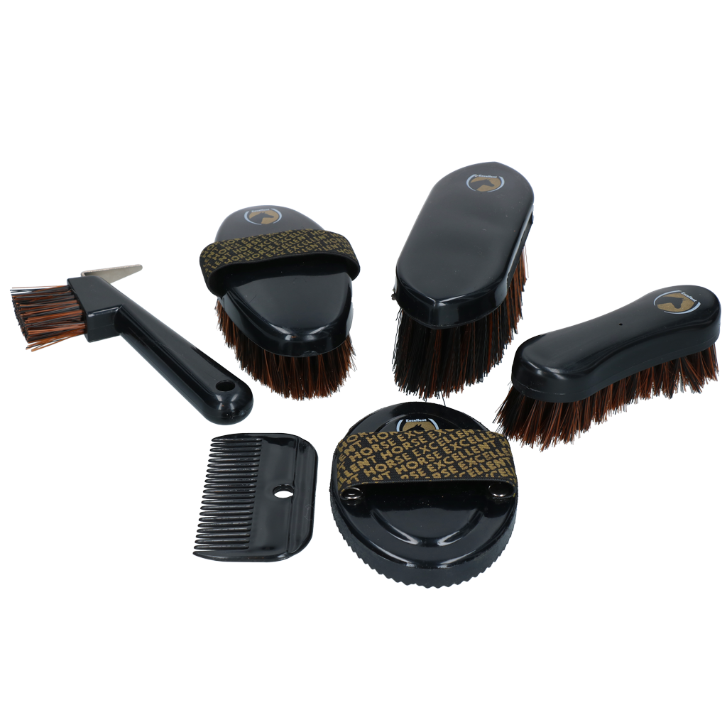 Excellent Horse Pferde-Pflegeset Junior, 8-teilig, mit 200 Elastikbändern