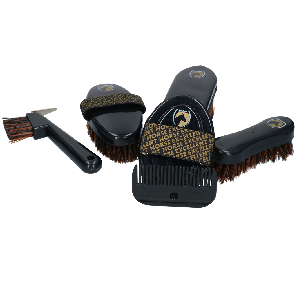 Excellent Horse Pferde-Pflegeset Junior, 8-teilig, mit 200 Elastikbändern