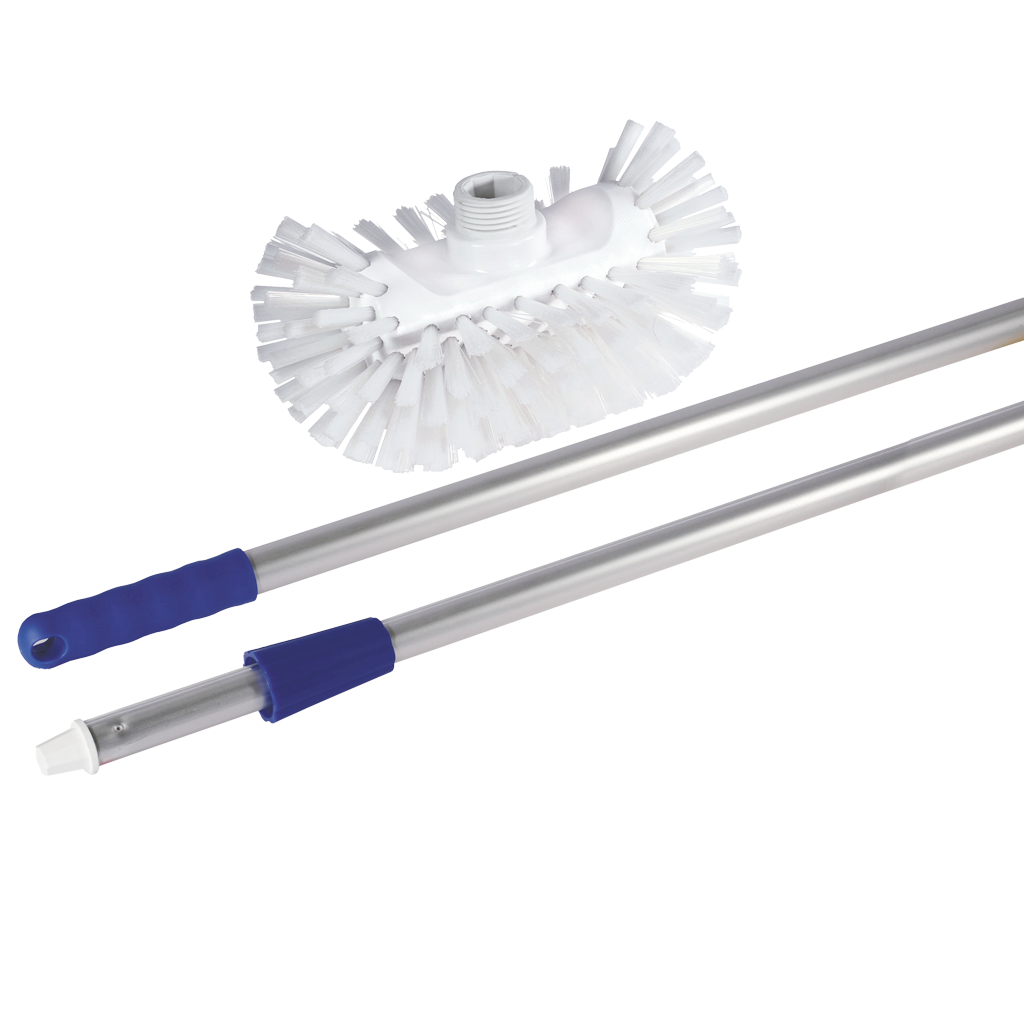 Bürsten Walter Tankreinigungsbürste Set, harte Borsten, Aluminiumgriff 105 cm, Bürste 20 cm