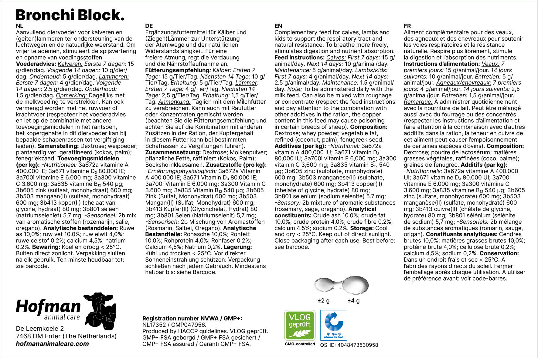 Excellent Bronchi Block für Kälber und Lämmer, 1 kg