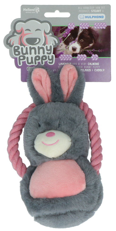 Hundespielzeug Kaninchen, Plüsch, Strickstoff, TPR-Gummi, mit Quietscher, Lavendelfüllung, für Welpen und kleine Hunde