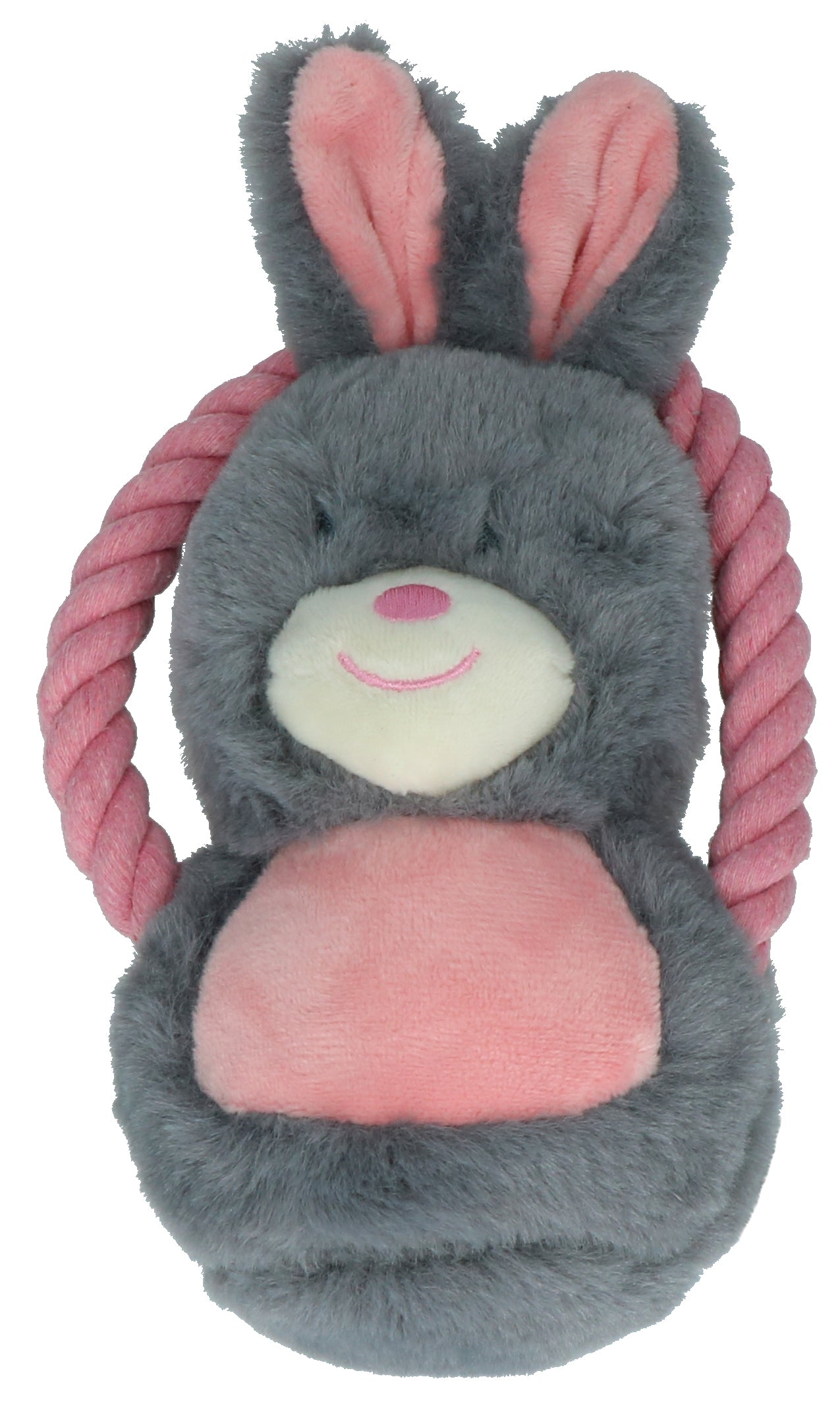 Hundespielzeug Kaninchen, Plüsch, Strickstoff, TPR-Gummi, mit Quietscher, Lavendelfüllung, für Welpen und kleine Hunde