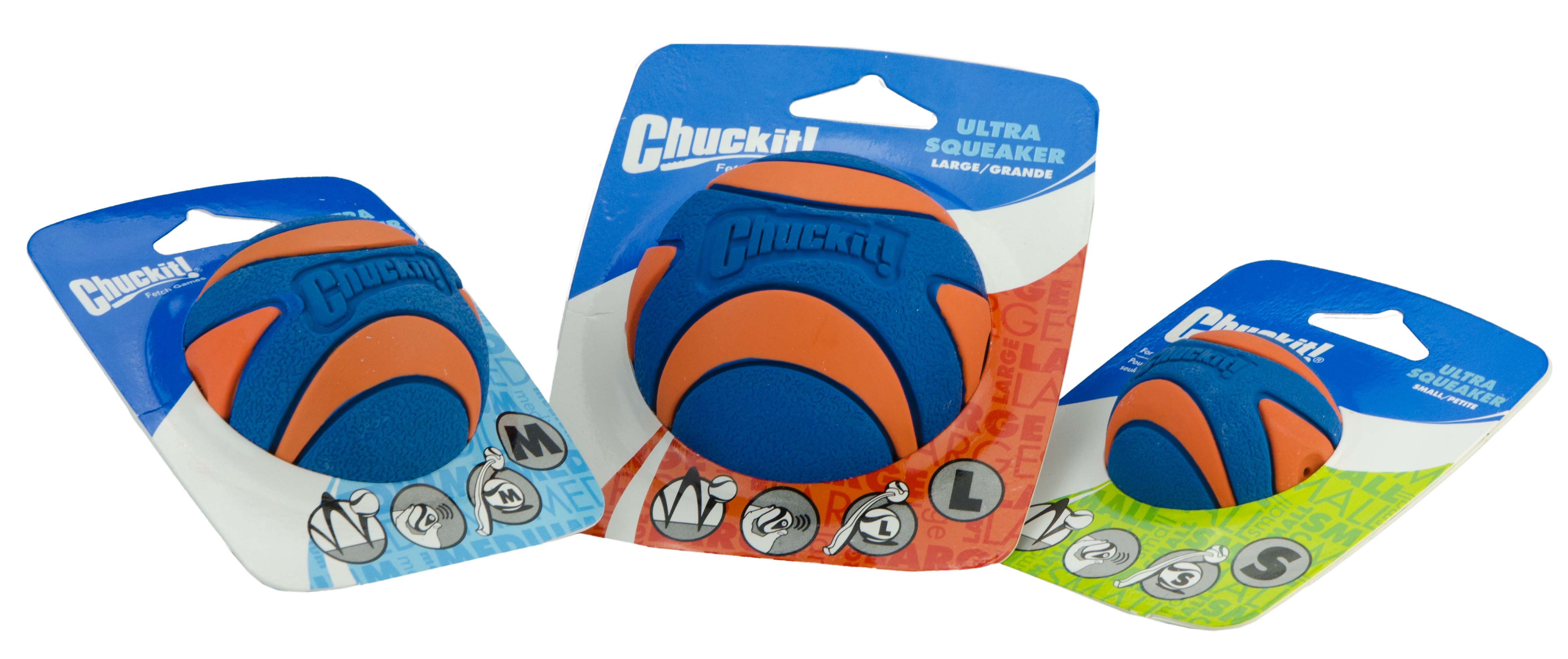 Chuckit! Hundeball, Ultra Squeaker, Gummi, Größe L, Ø 7 cm