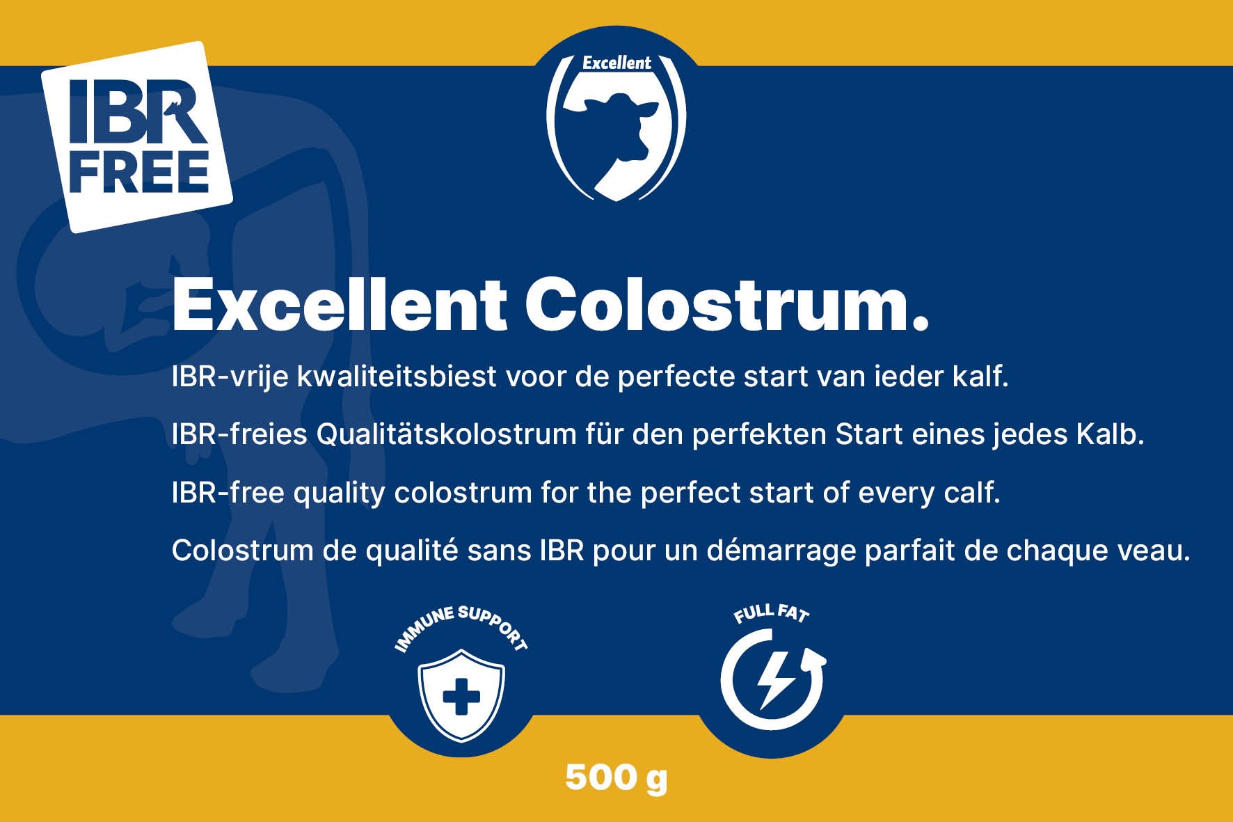 Excellent Kolostrum-Pulver (IBR-frei) für Kälber, 500g