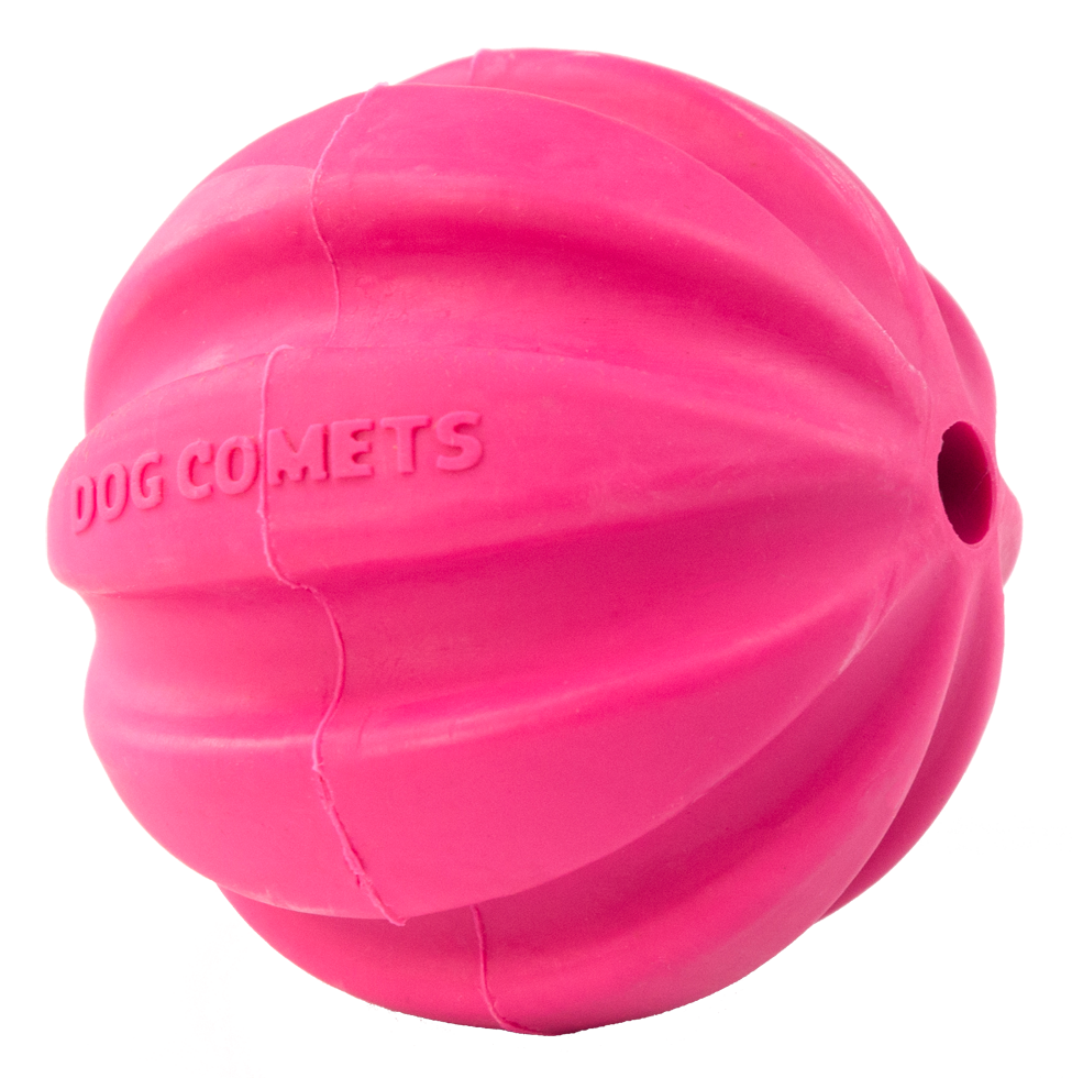 Dog Comets Hundeball, Naturkautschuk, Ø 6 cm, rosa