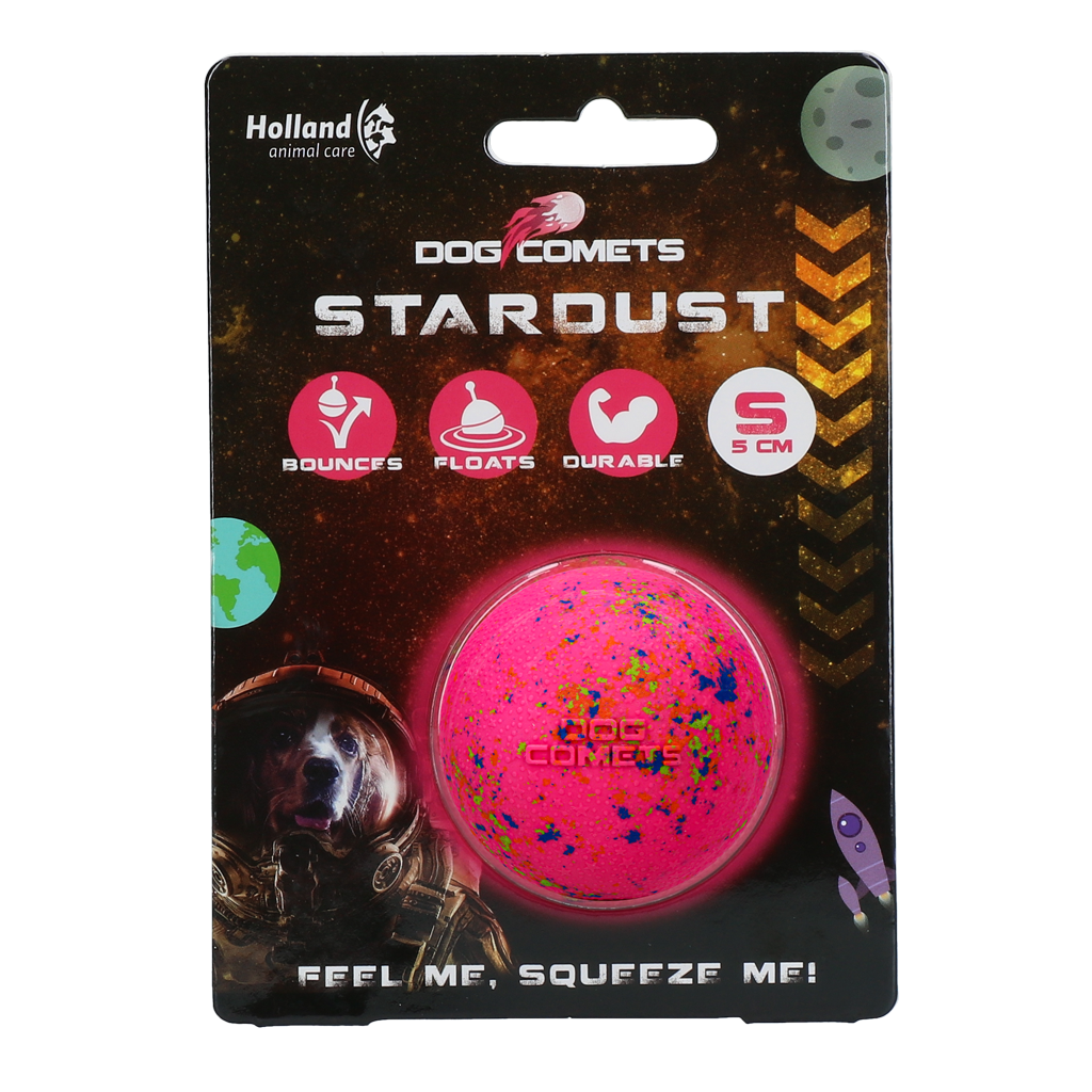 Dog Comets Hundeball, Naturkautschuk, schwimmfähig, Ø 5 cm, S, rosa