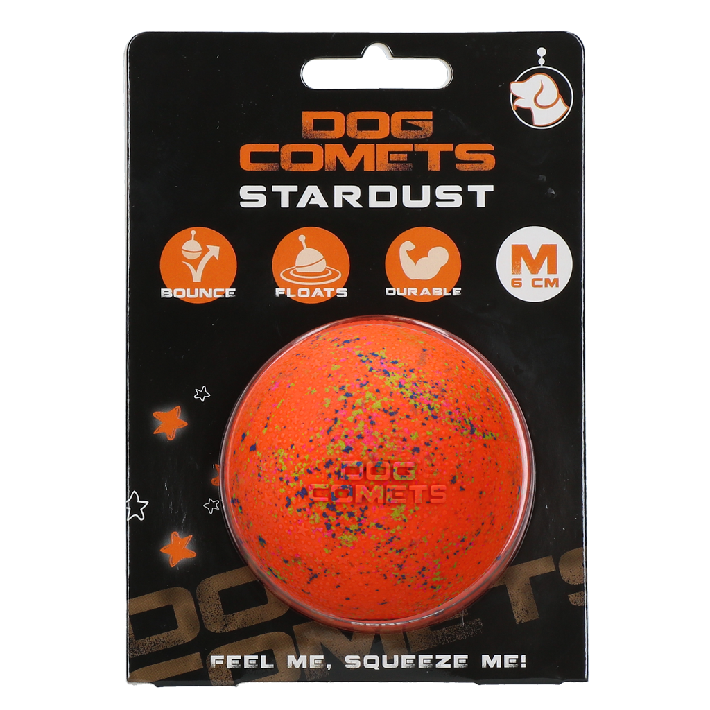 Dog Comets Hundeball, Naturkautschuk, schwimmfähig, orange, Ø 6 cm