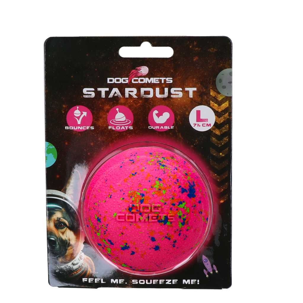 Dog Comets Hundeball, Naturkautschuk, Ø 7,5 cm, rosa