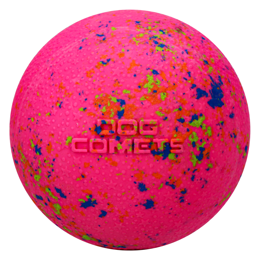 Dog Comets Hundeball, Naturkautschuk, Ø 7,5 cm, rosa