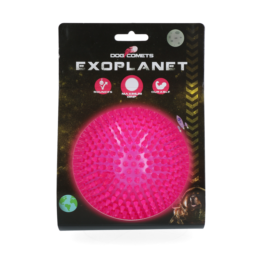 Dog Comets Igelball, Ø 10,5 cm, rosa, mit Quietscher