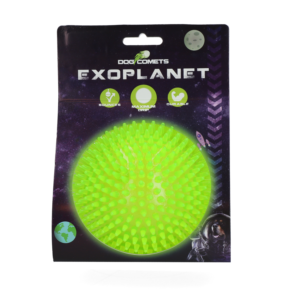 Dog Comets Igelball, Ø 10,5 cm, grün, mit Quietscher