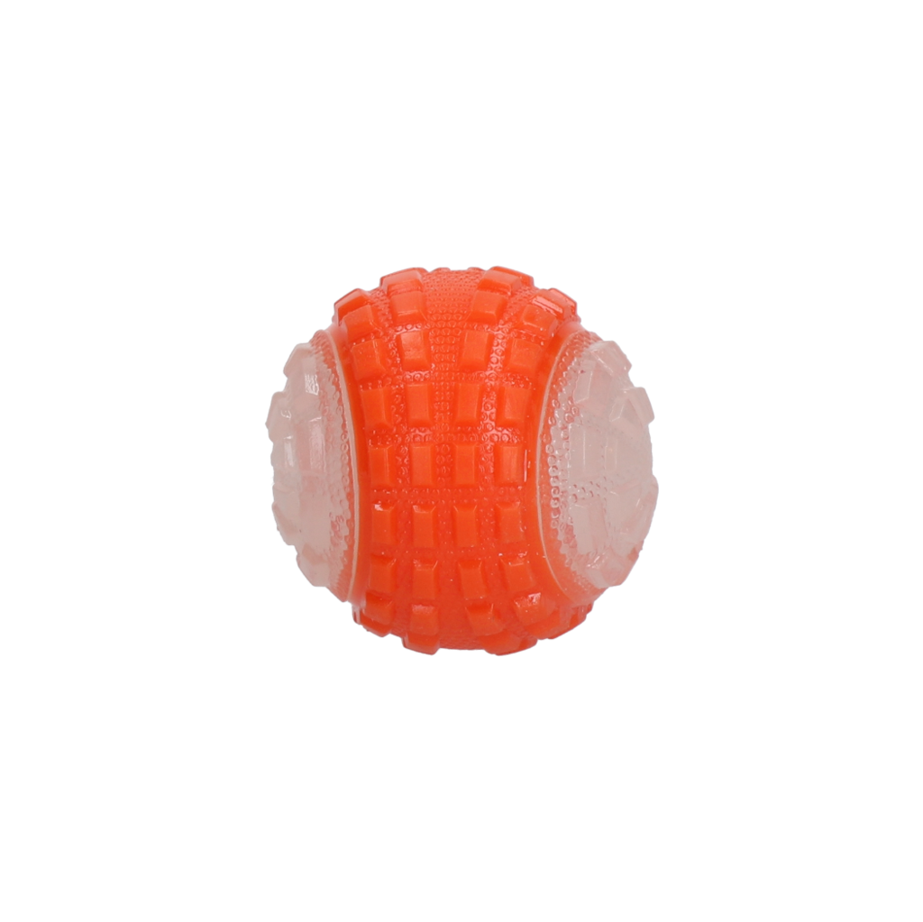 Dog Comets Hundeball, Glow in the Dark, mit Quietscher, schwimmfähig, Ø 5 cm, orange