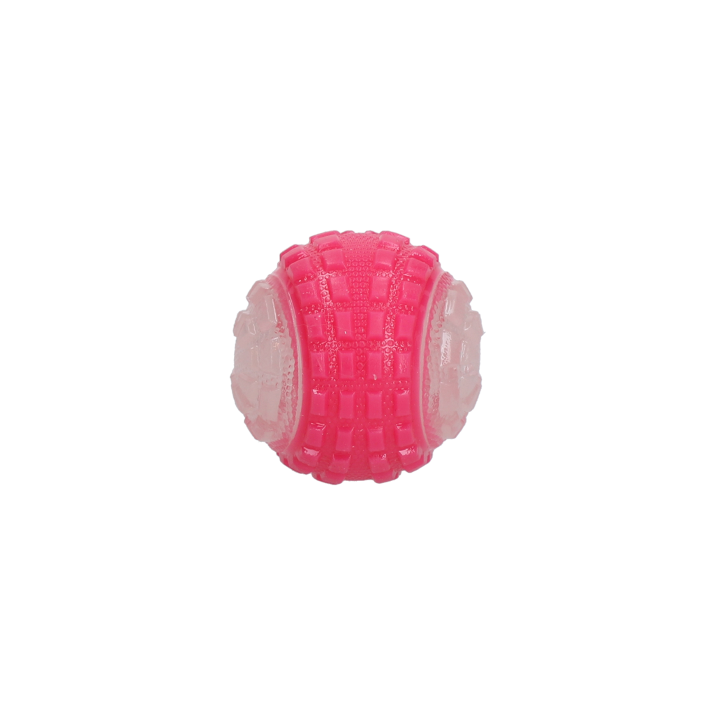 Dog Comets Hundeball, leuchtend, Ø 5 cm, mit Quietscher, schwimmfähig, S, rosa