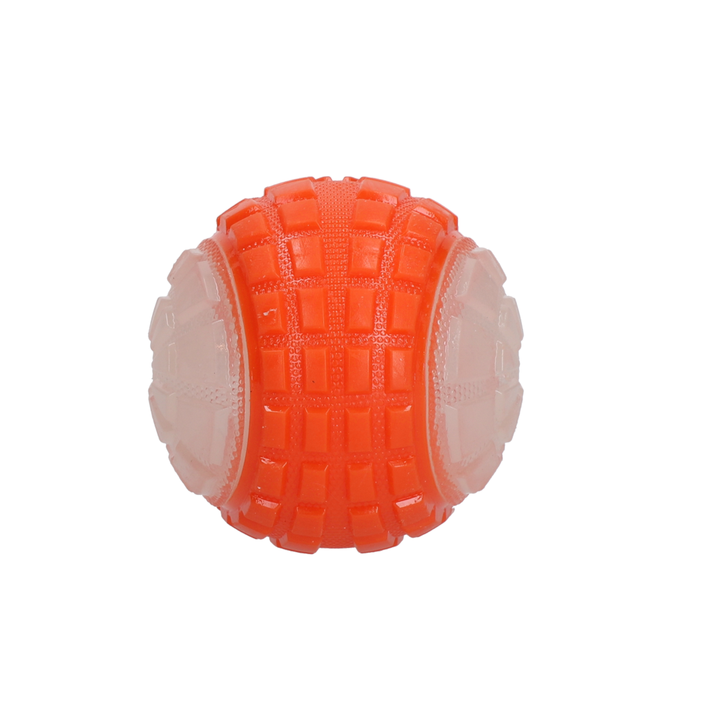 Dog Comets Hundeball, Glow in the Dark, mit Quietscher, schwimmfähig, Ø 7,5 cm, orange