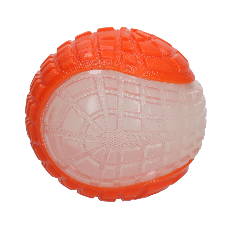 Dog Comets Hundeball, leuchtend, schwimmfähig, mit Quietscher, Ø 10 cm, orange