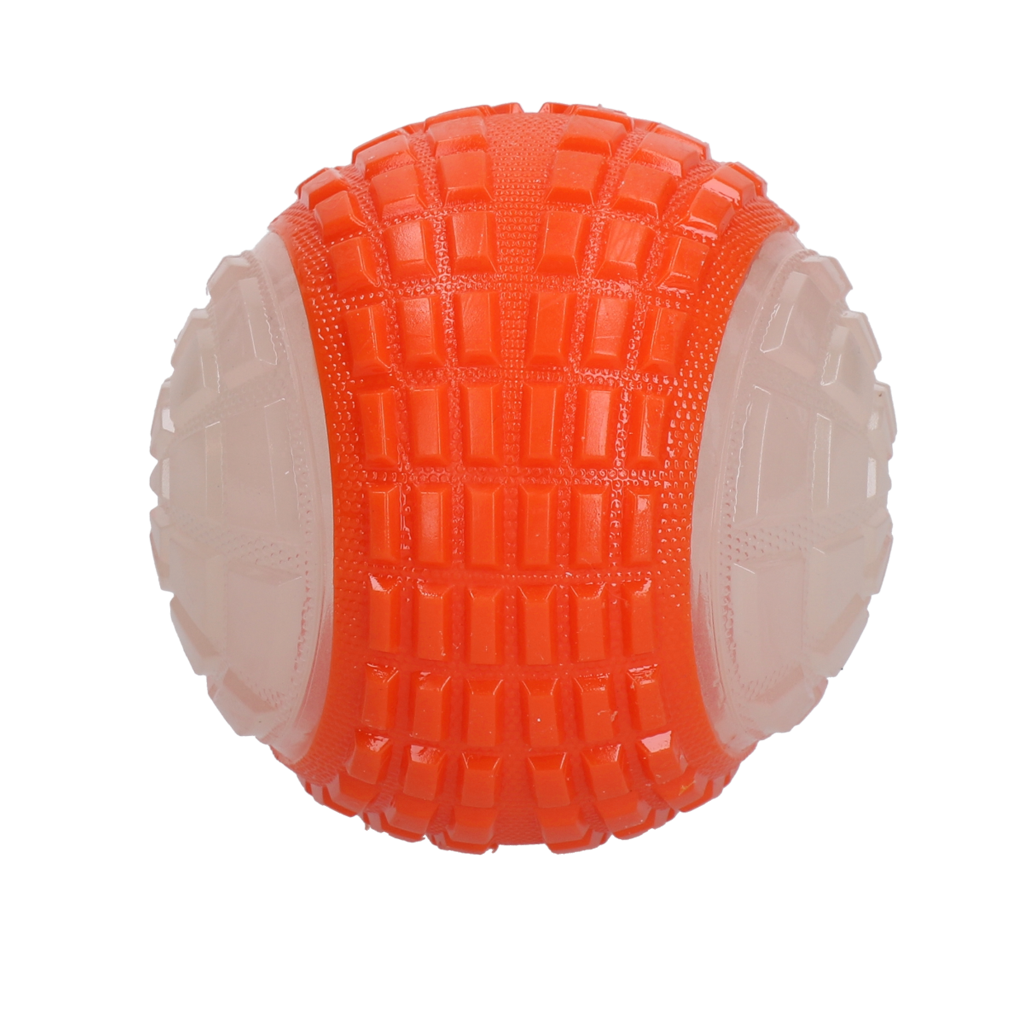 Dog Comets Hundeball, leuchtend, schwimmfähig, mit Quietscher, Ø 10 cm, orange
