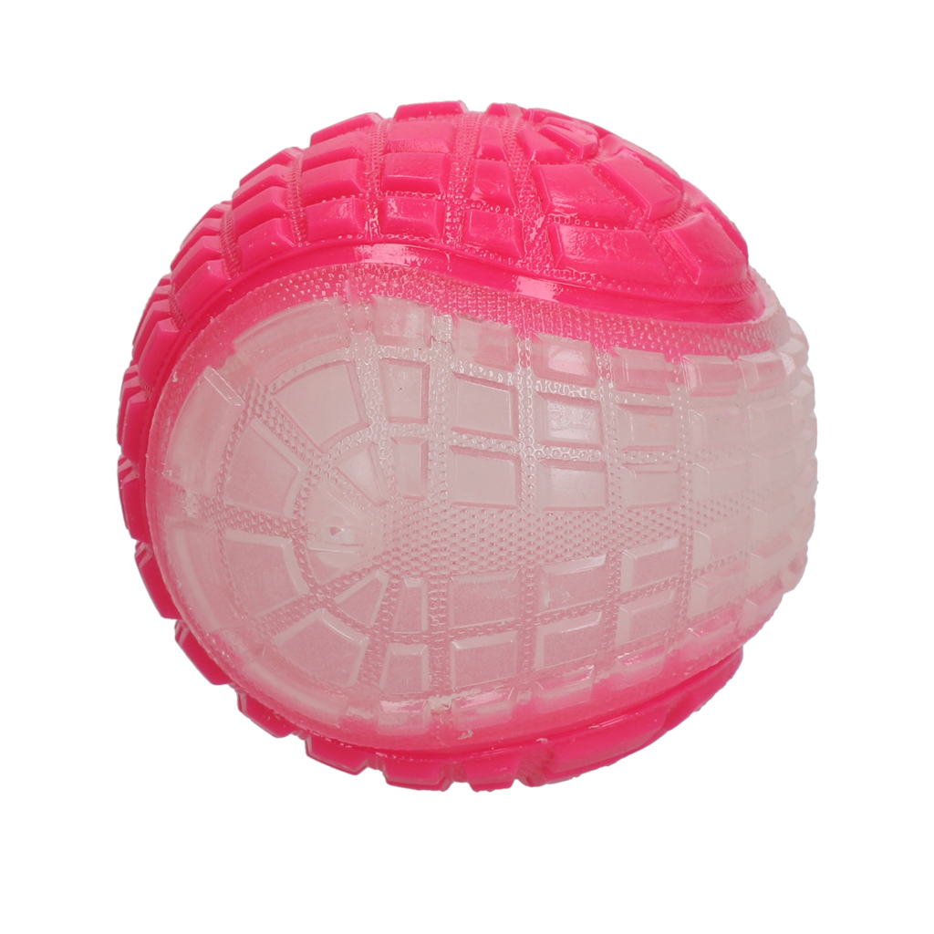 Dog Comets Hundeball, leuchtend, schwimmend, mit Quietscher, Ø 10 cm, rosa