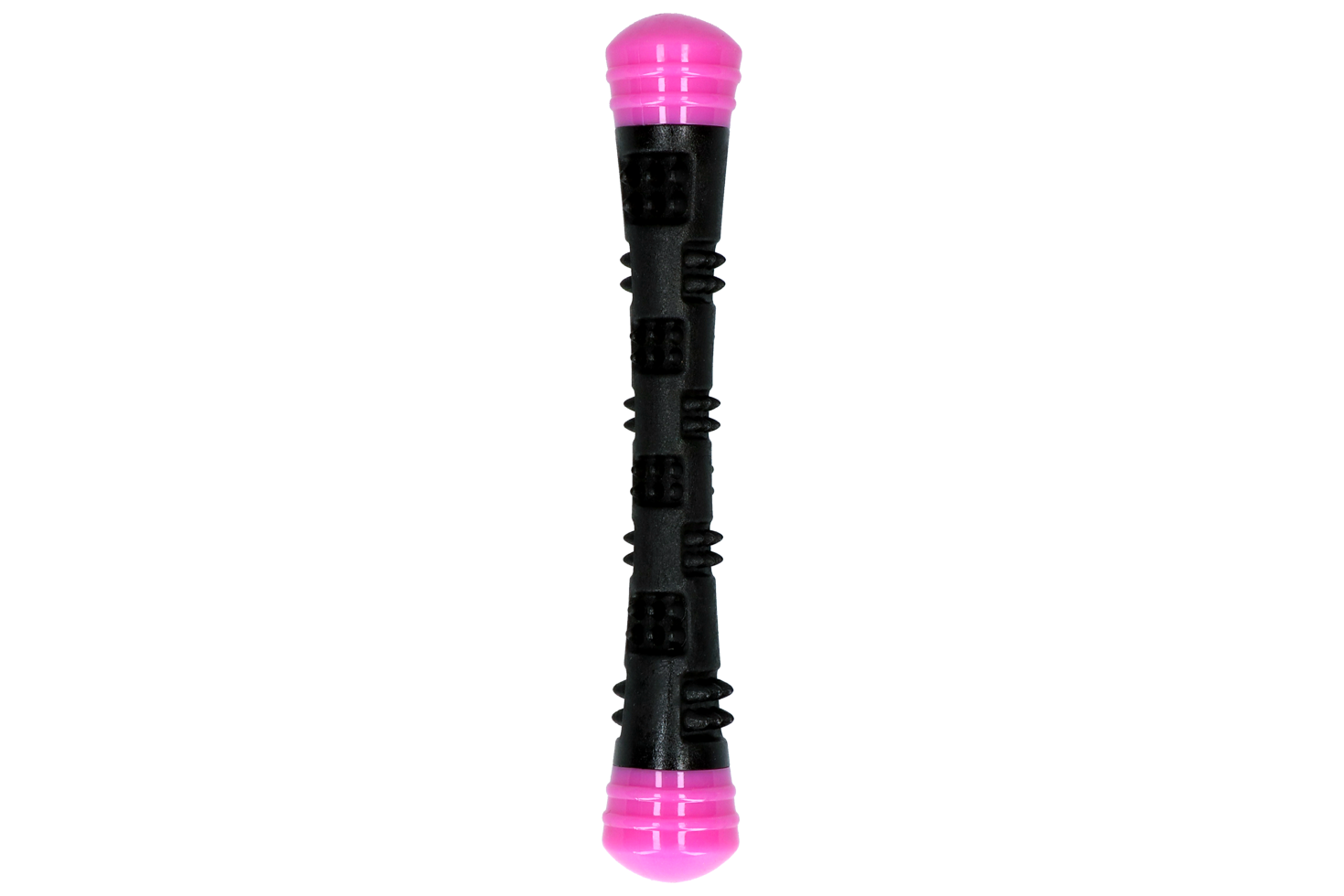 Dog Comets Wurfstock Gummi, Quietscher, rosa, S, 23 cm