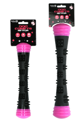 Dog Comets Wurfstock Gummi, Quietscher, rosa, S, 23 cm