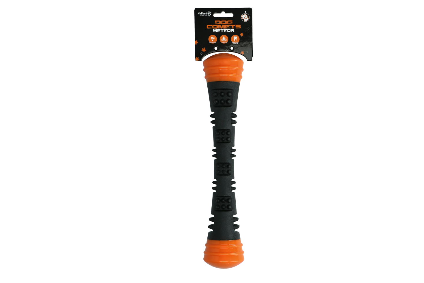Dog Comets Wurfstock Meteor, Gummi, Orange, L, 32 cm