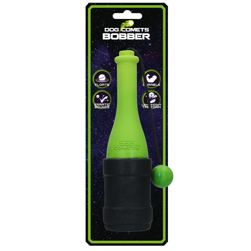 Dog Comets Apportierspielzeug Bobber, TPR-Schaumstoff, grün, 23 cm, Ø 6,2 cm