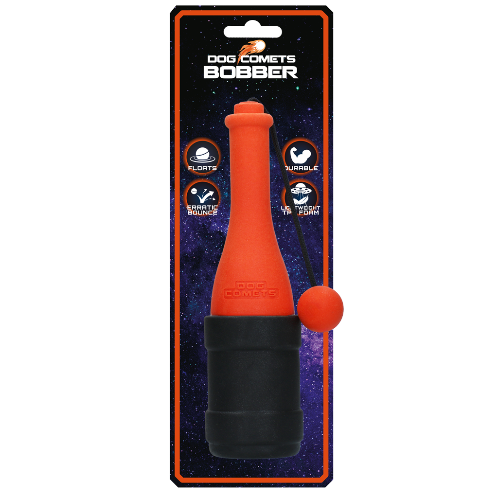 Dog Comets Apportierspielzeug, TPR-Schaumstoff, schwimmend, orange, Länge 23 cm, Ø 6,2 cm