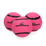 Dog Comets Tennisball mit Quietscher, M, Ø 6 cm, rosa, 3 Stk