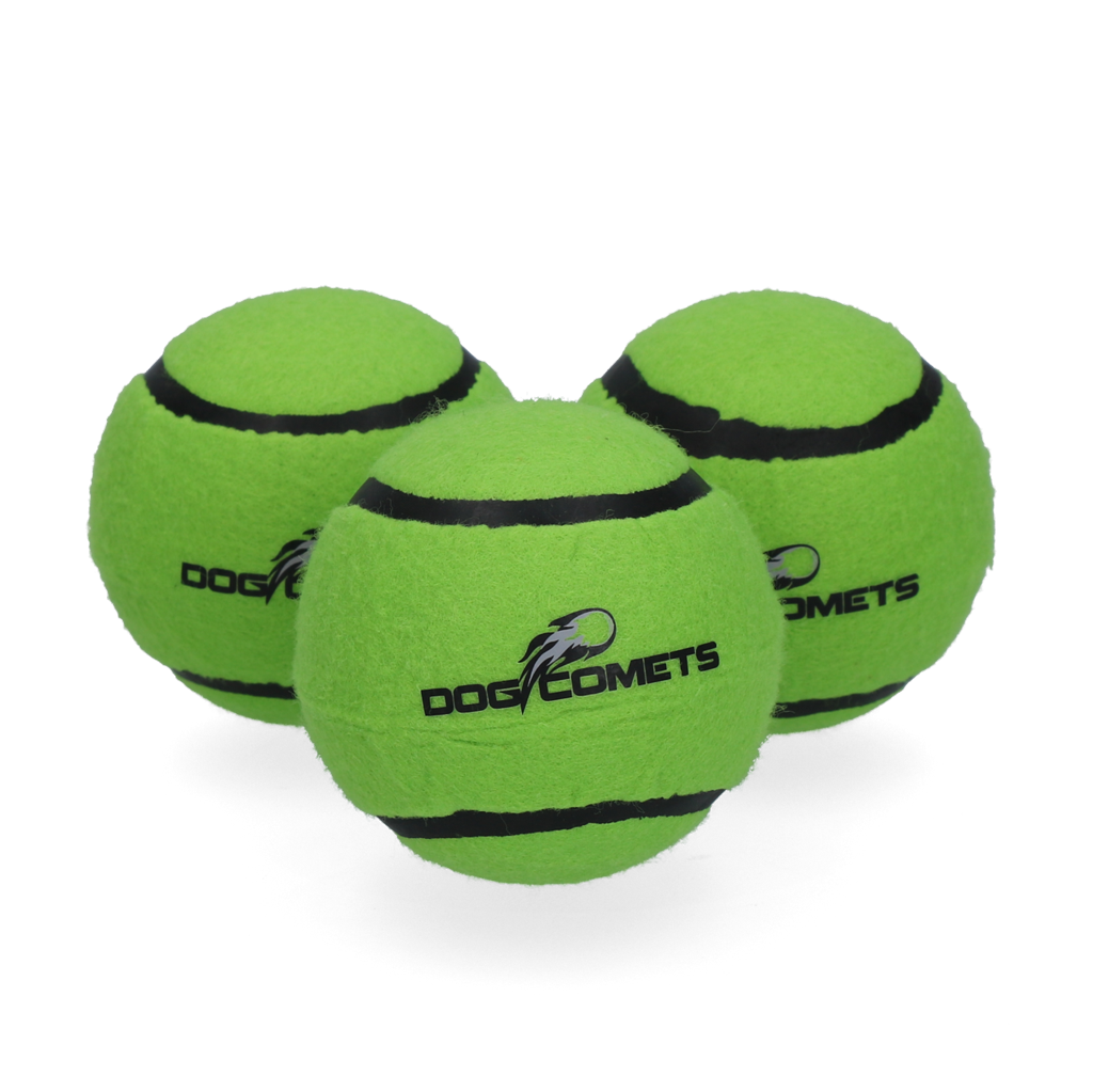 Dog Comets Tennisball, M, Ø 6 cm, grün, 3 Stk