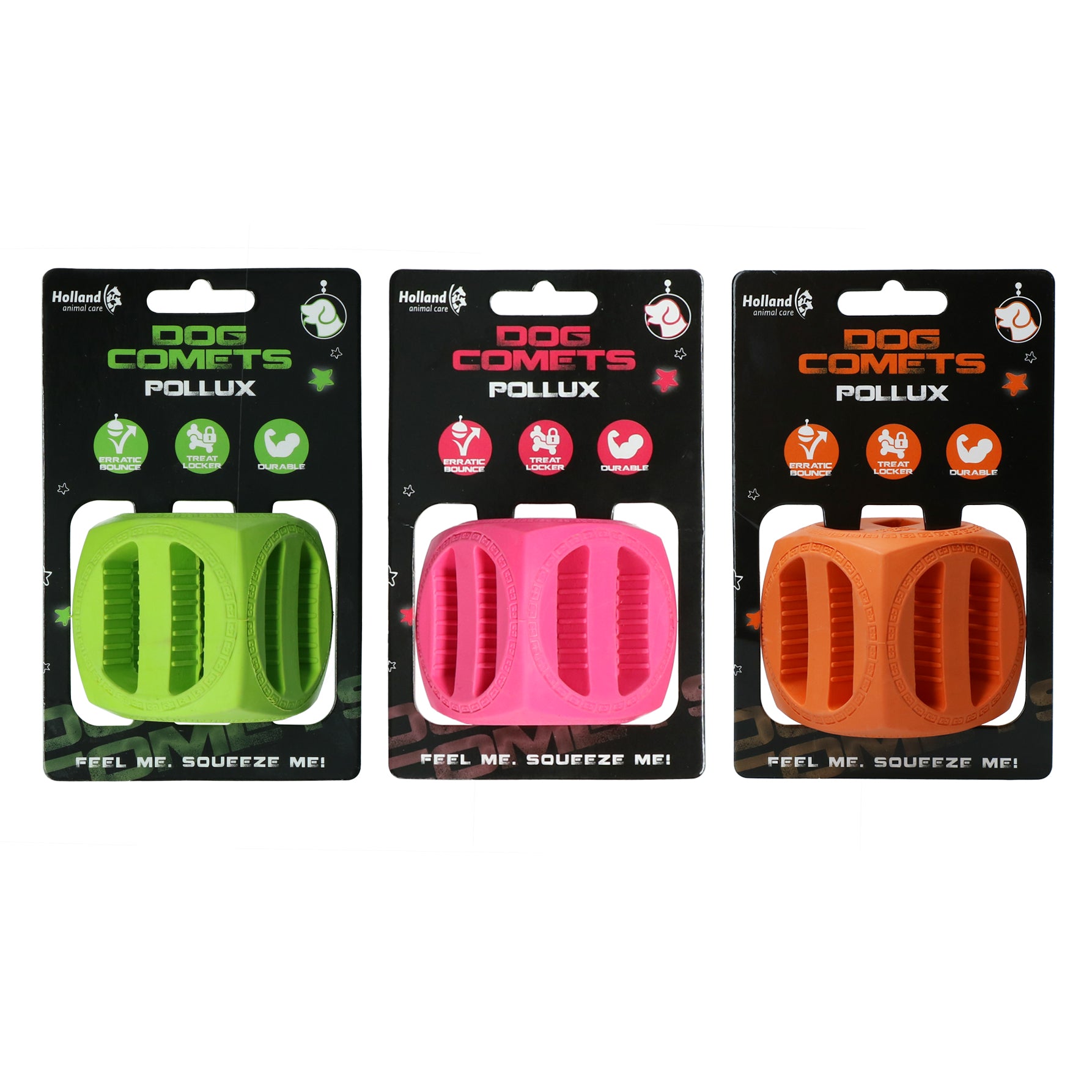 Dog Comets Hundespielzeug Pollux, Naturkautschuk, 5,5 x 5,5 cm, orange