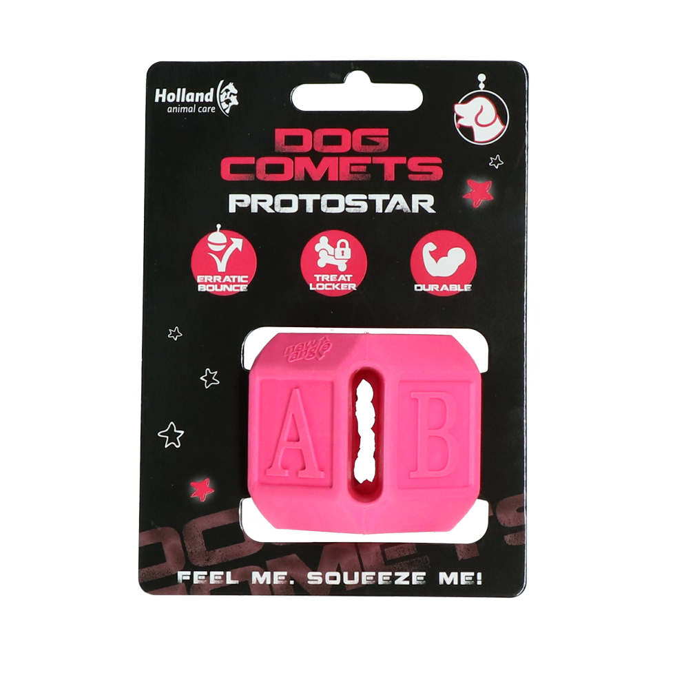 Dog Comets Hundespielzeug Protostar, Naturkautschuk, rosa, 5 x 5 cm