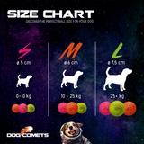 Dog Comets Hundeball, Naturkautschuk, Ø 7,5 cm, rosa