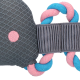 Coolpets Hundespielzeug, Flamingo, mit Seil, wasserfüllbar, schwimmfähig, Quietschfunktion