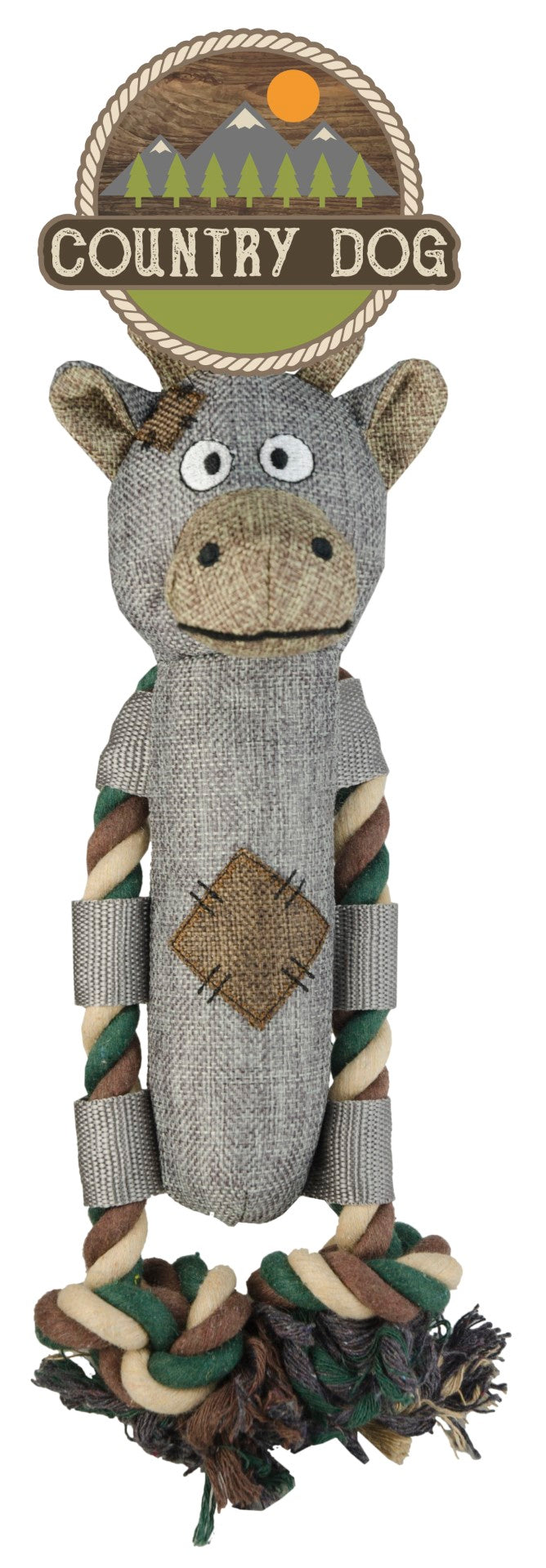 Country Dog Hundespielzeug Clara, Leinenstoff, recycelter Kunststoff