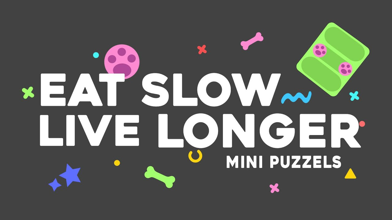 Eat Slow Live Longer Futterpuzzle Mini, für kleine Hunde, Antischlingnapf, 13 x 19 cm