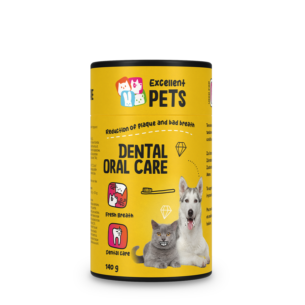 Excellent Pets Dental Oral Care Pulver, Hunde und Katzen, 140 g