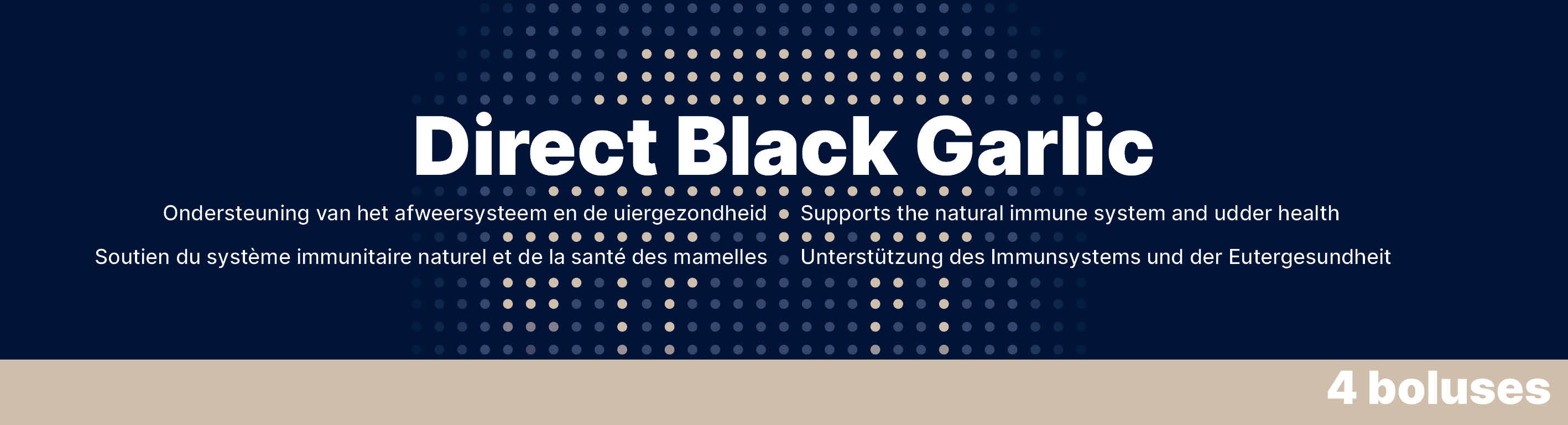 Direct Black Garlic Bolus, Ergänzungsfuttermittel Milchvieh, 4 x 60 g