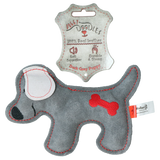 Hundespielzeug Esel, Rindsleder, Welpe, dunkelgrau