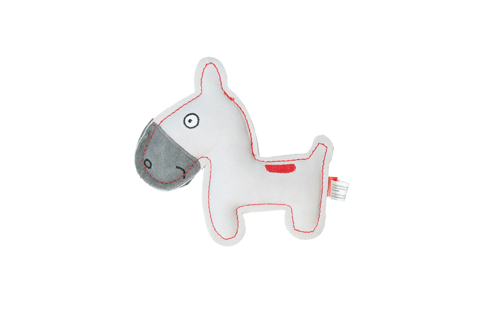 Doggy Doodles Hundespielzeug Esel, Rindsleder, hellgrau