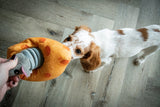 Hundespielzeug, Double Wobble, Kuscheltier mit Quietschern, 24 x 24 cm