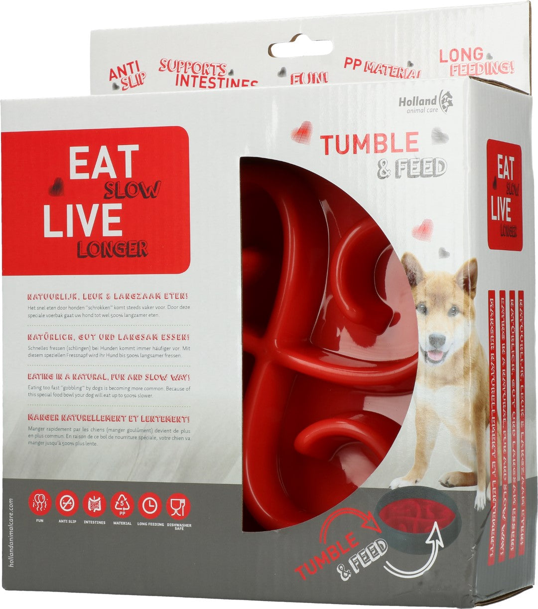 Eat Slow Live Longer Tumble Feeder / Anti-Schlingnapf Napf