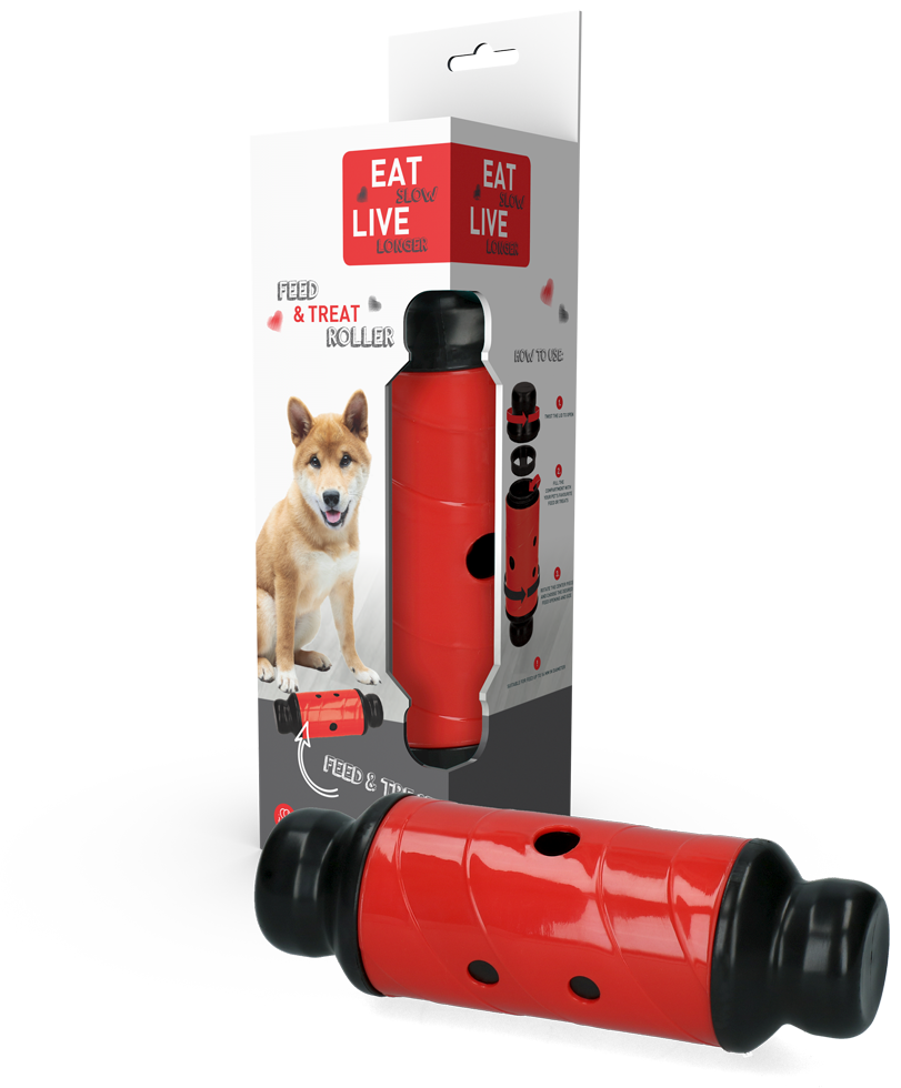 Eat Slow Live Longer Futter- und Snack-Roller L, 23 x Ø 8 cm