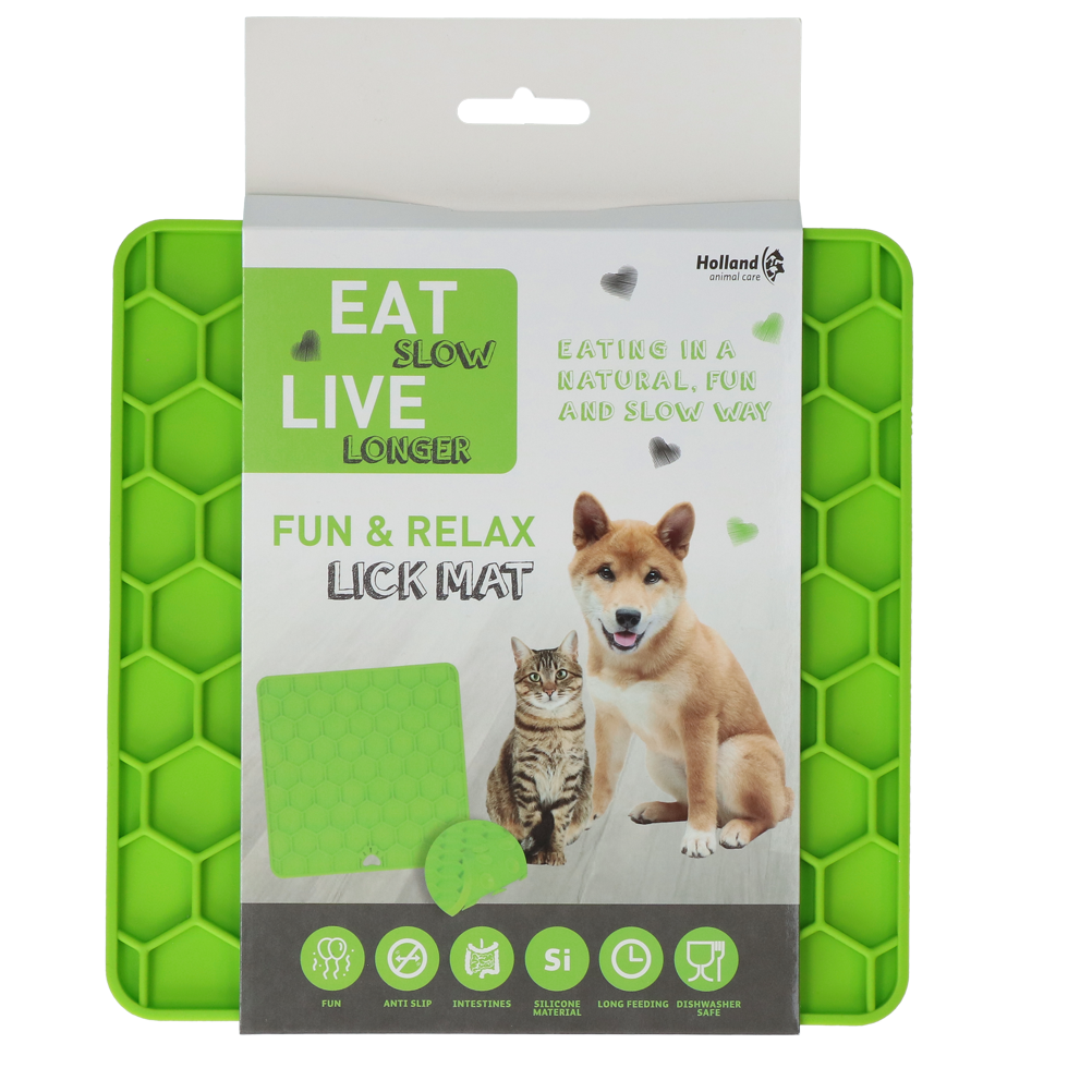 Eat Slow Live Longer Schleckmatte, Wabenstruktur / Honigwaben, Silikon