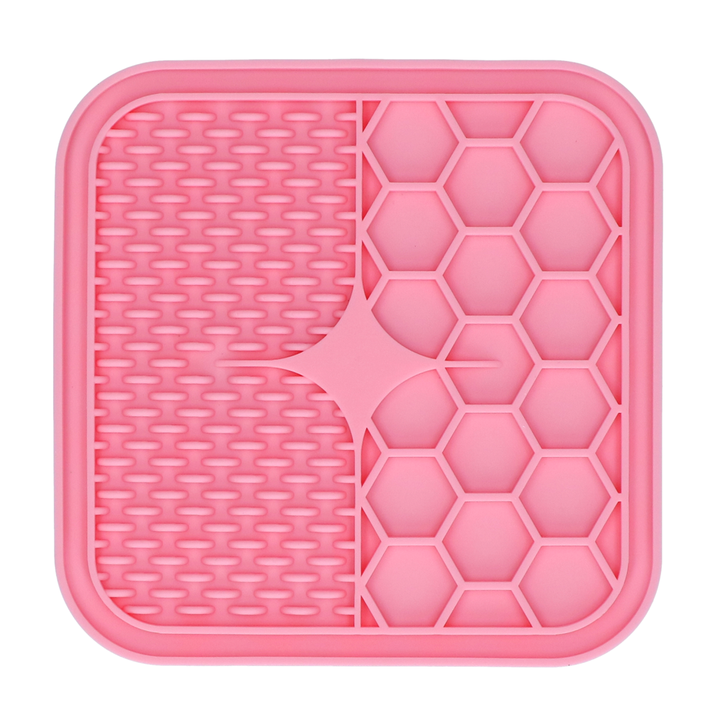 Eat Slow Live Longer Leckmatte Duo, S, 15 x 15 cm, Silikon