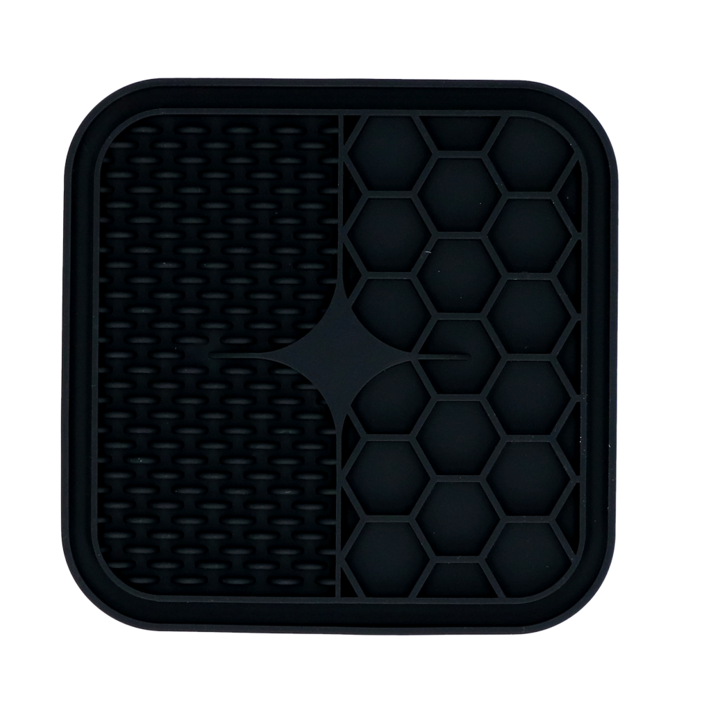Eat Slow Live Longer Leckmatte Duo, S, 15 x 15 cm, Silikon