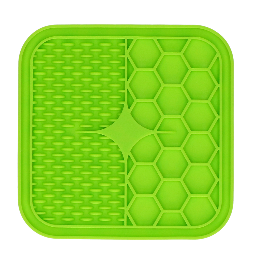 Eat Slow Live Longer Leckmatte Duo, S, 15 x 15 cm, Silikon