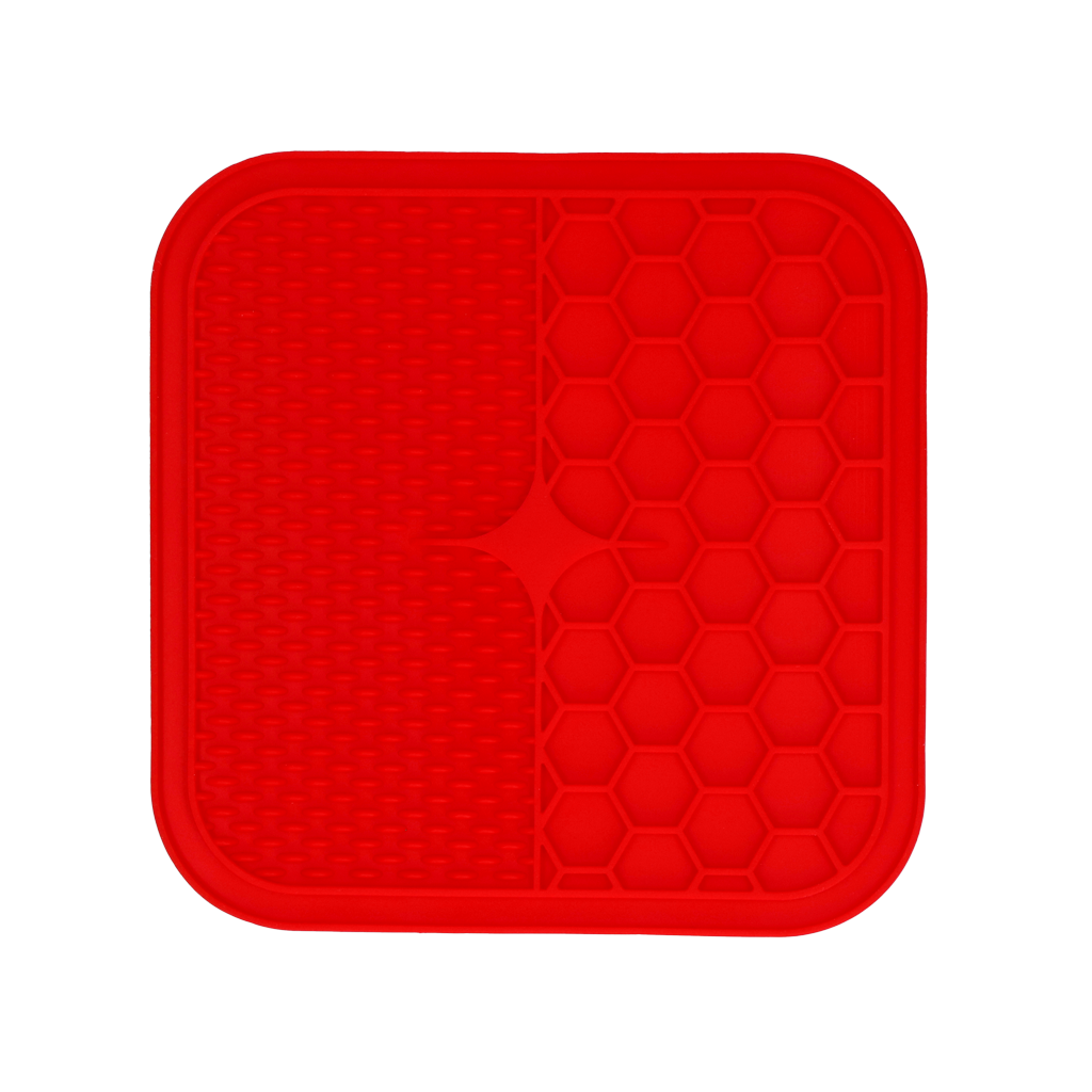 Eat Slow Live Longer Leckmatte Duo aus Silikon für Hunde und Katzen 21 x21 cm